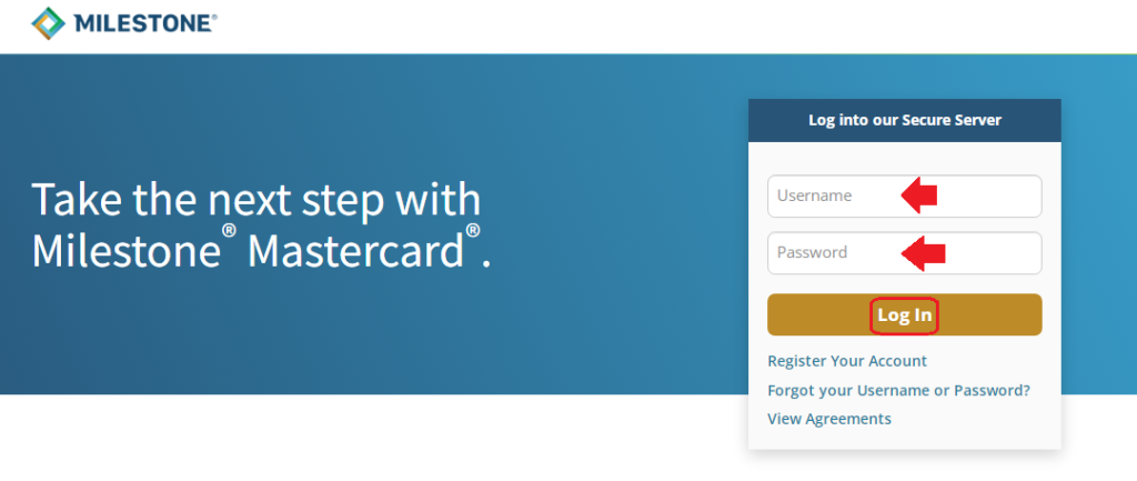 Milestone Credit Card Login